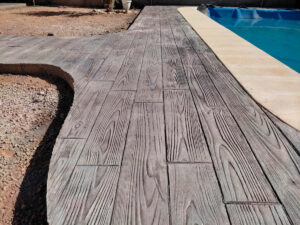 hormigón impreso piscina